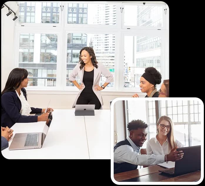 Moore CPA professionals collaborating in meetings and consultations